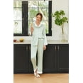 thumbnail image 2 of Ekouaer Silk Pajamas for Women Long Sleeve Satin Pajama Set Striped Leopard Print Pj Sets Button Down Loungewear Sleepwear, 2 of 5