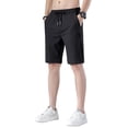 thumbnail image 2 of Bermuda Shorts for Men Summer Casual Lightweight Breathable Elastic Waist Straight Leg Athletic Shorts with Pockets, 2 of 7