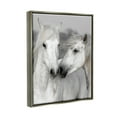 thumbnail image 4 of Stupell Industries White Horse Pair Animals & Insects Photography Gray Floater Framed Canvas Art Print Wall Art, 25 x 31, 4 of 10