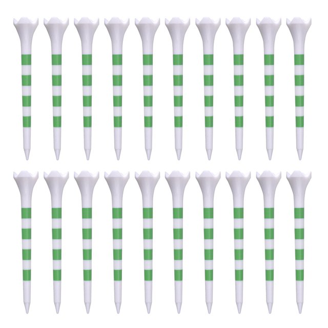 CSChome Plastic Golf Tees 20Pcs Golf Tees High Stability Low Friction Unbreakable Simple Installation Short Golf Tees Training Tools