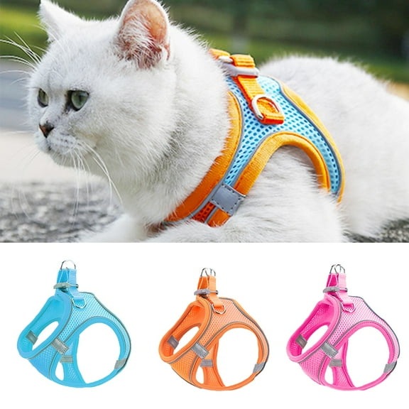 SPRING PARK Dog Harness Pet Harness Adjustable Outdoor Pet Vest Nylon Material Reflective Vest for Dogs Easy Control for Small Medium Dogs
