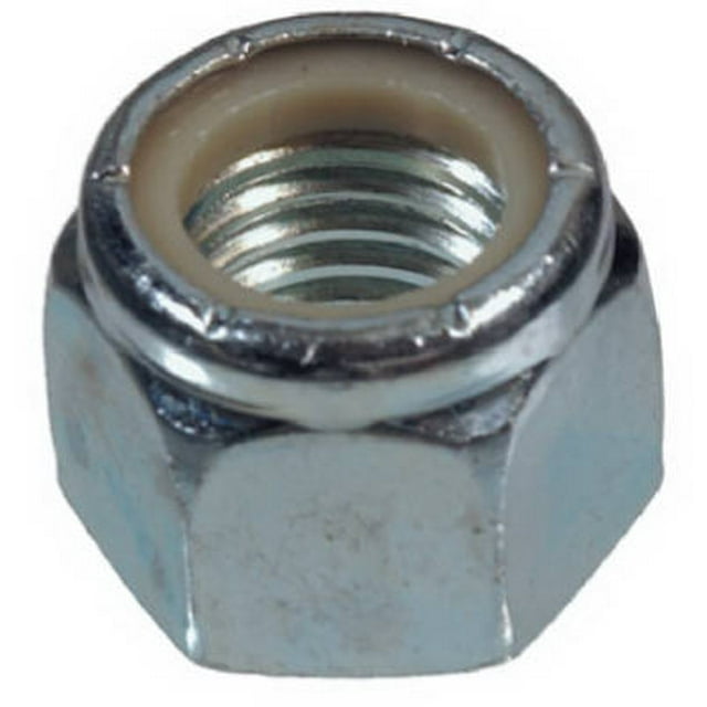 Nylon Insert Lock Nut, Zinc Plated Steel, Coarse Thread, 5/16-18, 100-Pk. - 180150