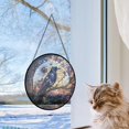 thumbnail image 4 of Personalized Crow Suncatcher Stained Glass, Crow Stained Glass Window Hanging Crow Sun Catchers Indoor Window Décor dmQoIJ, 4 of 5