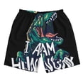 thumbnail image 3 of Uemuo Hungry Tyrannosaurus Pattern Men's Swim Trunks Hawaiian Beach Bathing Suit Swimsuits Beach Quick-Dry Shorts with Pockets-3X-Large, 3 of 9