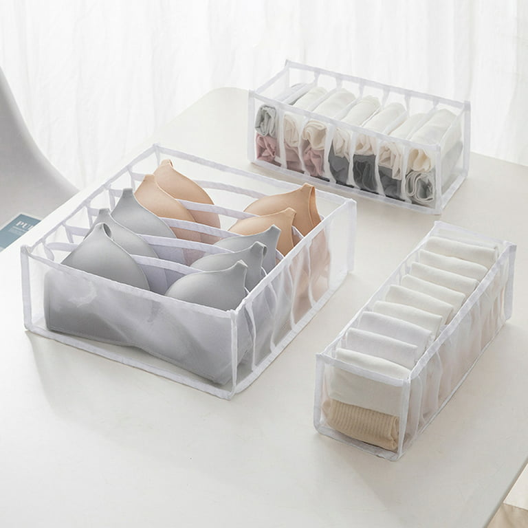 Cheap 6/7/11 Grids Foldable Storage Underwear Storage Box Drawer
