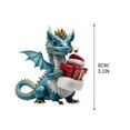 thumbnail image 3 of Nrmvnmi Christmas Dragon Hanging Ornament,Christmas Dragon Santa Acrylic Christmas Hanging Ornament Acrylic Festive Decoration Ornament Car Window Pendant Decor, 3 of 3