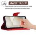 thumbnail image 2 of Allytechgroup Wallet Case for Moto G Power (2025), Luxury PU Leather Shockproof Protective Flip Cover for Women Girls, Kickstand Folio Case with Card Slots Holder Wrist Strap Lanyard, Red, 2 of 5