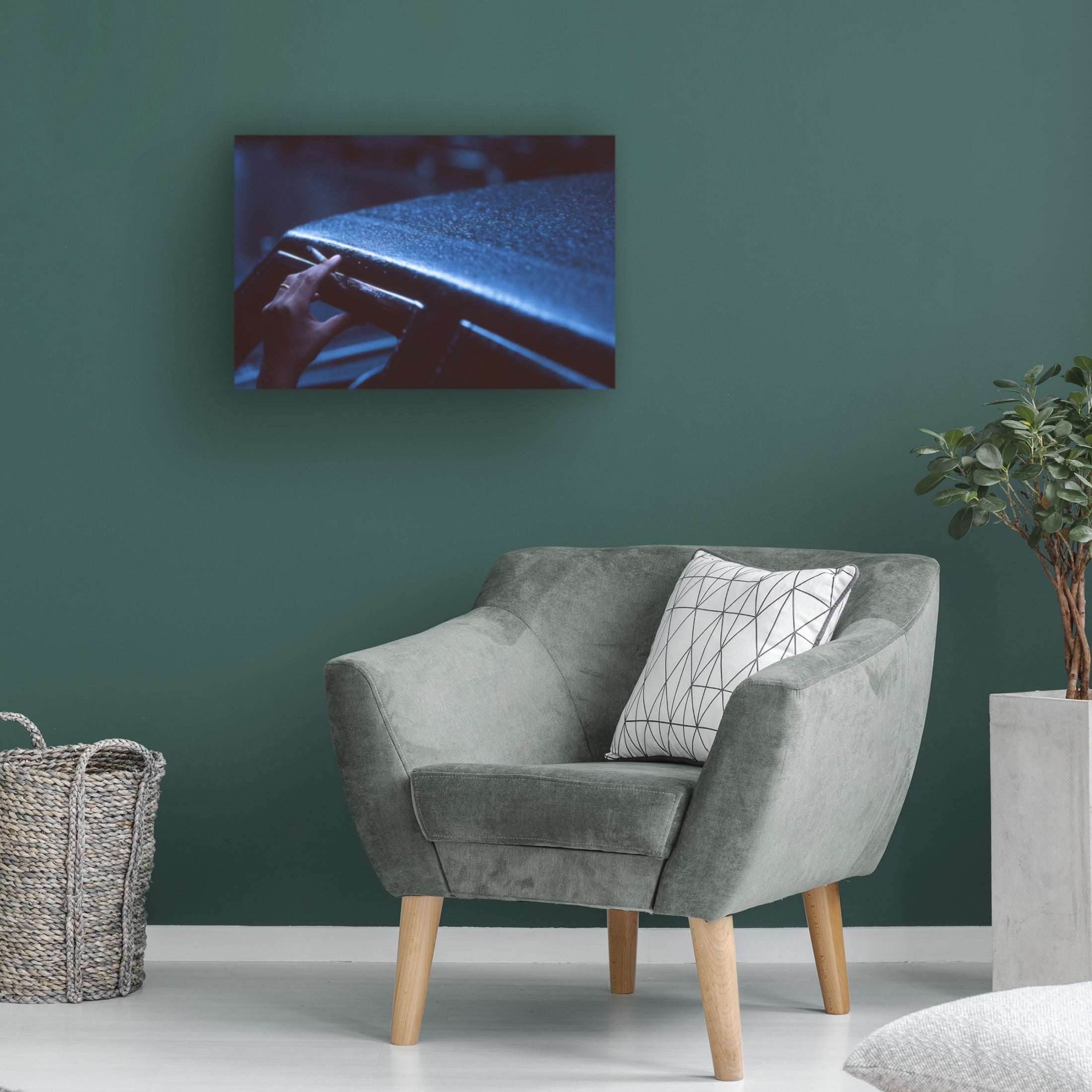 Canvas Wall Art - Dieter Matthes 'Waiting From The Series Qnew York Bluesq ' Wall Art for Living Room, Bedroom, or Office Décor by Trademark Fine Art - 24 x 16 Inches