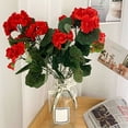 thumbnail image 3 of Tnobhg 2Pcs Artificial Begonias Flower with Stem Non-withering No Watering Wedding Photo Props Realistic Faux Red Flower Home Decoration Supplies, 3 of 8