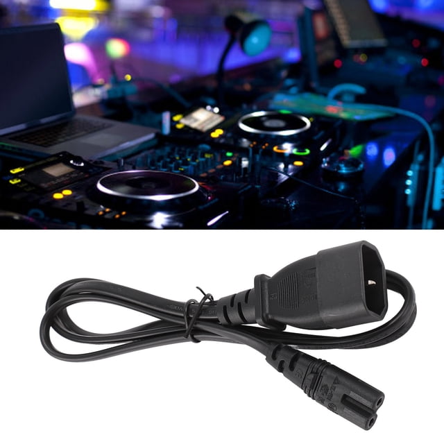 Cable de Alimentación IEC320 C14 A IEC320 C7, Retardante de Llama Versátil 1M Longitud Extendida 250V C14 A C7 Cable de Alimentacia del Adaptador para AltaVoz