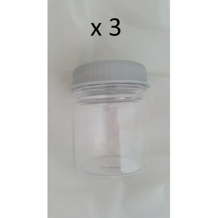 Mason Jars For Spices (3) Mini Mason Jar with Plastic Lid and Jar, Several Package Choices - Food Storage, Shot Glass, Spice Storage ()