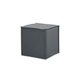 thumbnail image 5 of Rustic Manor Leilany Upholstered Linen Square Ottoman, Bedroom and Living Room Furniture, Dark Grey, 5 of 7