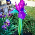 thumbnail image 5 of In the Breeze 5227 — Iris Windtail — Colorful 3D Purple Flower Windsock with Flowing Tails, 5 of 9