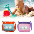 thumbnail image 4 of Starfish Patterned Meshes Beach Essential Holder Ventilated Sand Toy Organizers For Boys Girls Coastal Adventures Pink bag purple belt, 4 of 4