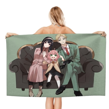 spy x family anya Gifts Beach Towel for Women Girl Birthday Inspired Fan Bath Outdoor Music Lover
