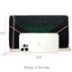 thumbnail image 4 of Bolso de noche Dasein Rhinestone de gamuza sintética para mujer, color verde, 4 of 6