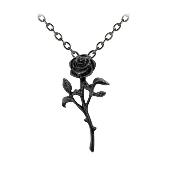 The Romance of The Black Rose Pendant