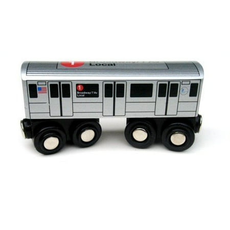 NYC Subway 1 Car Toy Train Wooden Railway Compatible, Officially licensed MTA series New York City Subway cars By Munipals Ship from (Best App For Nyc Subway Directions)