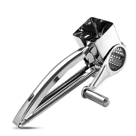 

Aoanydony Stainless Steel Cheese Butter Grater Handheld Rotary Shredder with Handle Crank Herbs Grinder Cooking Baking Gadget Gift No.02