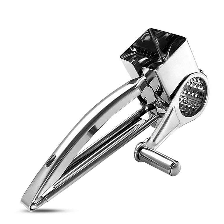 Stainless Steel Cheese Butter Grater Handheld Rotary Shredder with