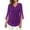 Purple, variant on Fall Fashion Must Haves Women's Feminine Bell Sleeve Blouse V Neck 3/4 Sleeve Solid Color Flowy Top Tees Tshirts for Special Events Women Fall Clothes
