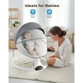 thumbnail image 2 of Babyomi Baby Swing for Infants, Bluetooth Control, 5 Speed Settings, 10 Nursery Rhyme, 0-12Months, Gray, 2 of 6