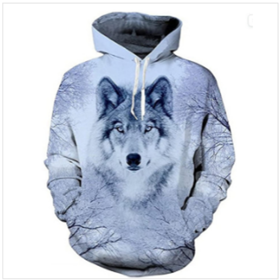 ipzHeJ wolves 3D printed hoodies sweatshirt for men/women streetwear long sleeves hooded for autumn/winter size XXS to 4XL