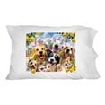 thumbnail image 1 of Backyard Animal Pals Selfie Dogs Cats Hamster Frog Novelty Bedding Pillowcase, 1 of 4
