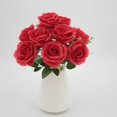 thumbnail image 2 of Hongchun Rose Rouge Artificielle Fausse Fleur Décoration Maison Vacances (Rouge), 2 of 3
