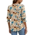 thumbnail image 5 of Fantaslook Blouses for Women Dressy Casual 3/4 Length Sleeve Womens Tops with Smocked Cuffs Fashion Shirts, 5 of 8