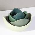thumbnail image 4 of Fruit Bowl 1 Set Storing Floral Design Useful Lotus Shape Dinner Dish Snack Organizer Tray, 4 of 5