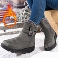 thumbnail image 2 of Jamicy Snow Boots for Women Winter Shoes Waterproof Warm Plush Lined Mid-Calf Winter Boots with Non-Slip Outsole for Cold Weather, 2 of 6