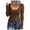 Coffee, variant on Women's Long Sleeve Scoop Neck Ribbed Fitted Knit T Shirt Basic Top - Polyester - S-XL