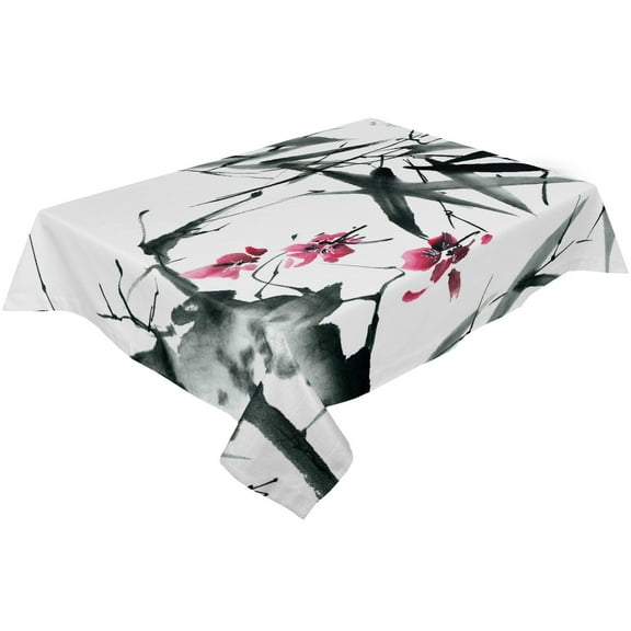 Black And White Bamboo Wedding Party Table Cloth Waterproof Oilproof Dining Table Cover Kitchen Home