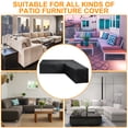 thumbnail image 3 of Funda para sofá esquinero, funda impermeable para muebles de jardín, muebles combinados para exteriores, 215x215x87CM, 3 of 5