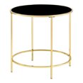 thumbnail image 2 of Furniture of America Harre Glass Top Side Table, Gold, 2 of 5