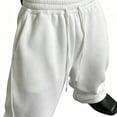 thumbnail image 6 of CIAKGIAF Mens Pants Sports Mens Sweatpants Elastic Waisted Straight Leg Casual Soild Color Drawstring White for M, 6 of 6