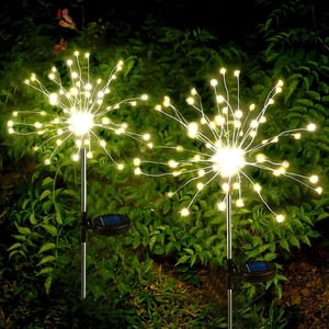EASTIN Solar Firework Silver String Lights Fairy Bouquet Dandelion Lights Starburst Lights Twinkle Garden Light pour Noël Maison Patio Jardin extérieur Décoration