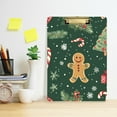 thumbnail image 2 of FORMRS Acrylic Clipboard with Low Profile Clip Standard A4 Letter Size, 12.5" x 9", Christmas Gingerbread, 2 of 8