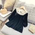 thumbnail image 6 of GYRATEDREAM Girls Long Sleeve Dress Casual Vintage Peter Pan Collar Swing Party Dress Age 3-8 Years, 6 of 9