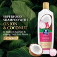 thumbnail image 4 of Parachute Advansed Anti-Hairfall Shampoo with Onion & Coconut | Strengthens Hair & Reduces Hairfall| Purifies Scalp | 0% Harmful Chemicals | 11.4 fl oz, 4 of 7