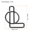 thumbnail image 2 of Unique Bargains Paper Clip Coated Letter L Shape Alphabet Clips Bookmarks, Black, 100 Count, 2 of 6