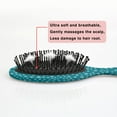 thumbnail image 5 of Teal Christmas Snowflake Pattern Hair Brush,Girls Detangling Hair Brush,Glide Through Tangles with Ease for Wet & Dry Hair,8.8"X2.8", 5 of 7