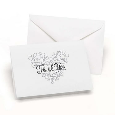 JAM Paper Thank You Card Sets, Parchment With Gold Script, 104 foldover ...