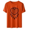 thumbnail image 5 of Dadaria Matters Tee Femme Chemise Orange Manches Courtes T-Shirt Col Rond Tops Été Attrape-Rêves Chandail Blouses TG, 5 of 5
