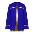 thumbnail image 3 of Doomiva Kids Boys Liturgical Worship Praise Dance Top Metallic Color Block Long Sleeve Pullover Shirts Dancewear Blue 6, 3 of 5