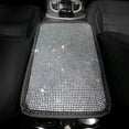 thumbnail image 3 of eing Auto Center Console Pad Crystal Bling Car Armrest Seat Box Cover Protector Universal Fit Diamond Car Decor Accessories for Women,13"x8.66",White, 3 of 7