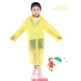 thumbnail image 4 of Aosijia Disposable Raincoat for Kids Reusable EVA Kids Rain Coat Rain Poncho Jacket for Boys and Girls Portable Rain Wear with Hat Hood Unisex for 6-12 Years Old Children, 4 of 10