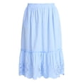 thumbnail image 6 of Time and Tru Women's Cotton Eyelet Hem Midi Skirt, Sizes XS-XXXL, 6 of 6