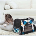 thumbnail image 7 of Flower Butterfly Fabric Pet Carrier Bag 900D Oxford Cloth Sherpa Base Material 17x10x11.8 in/43x26x30 Cm Black Nylon Webbing Comfortable Pet Travel Bag for Small Medium s Dogs, 7 of 7